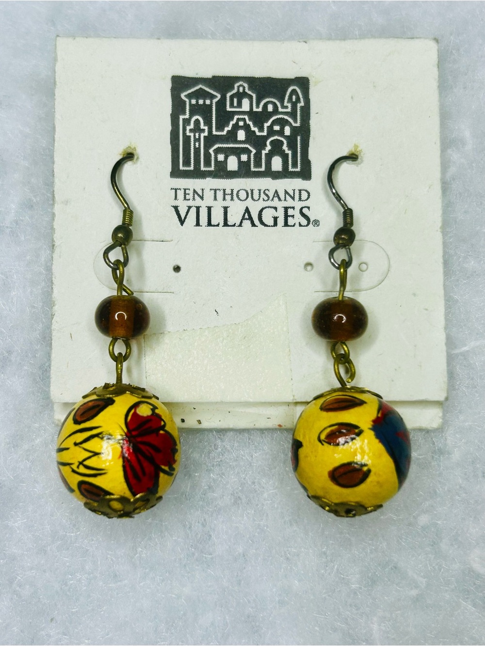 Ten Thousand Villages Handcrafted Wooden Earrings